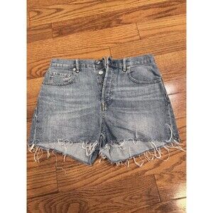 Everlane Cheeky Shorts Size 28 Button Fly Frayed Hem Cutoffs